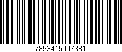 Código de barras (EAN, GTIN, SKU, ISBN): '7893415007381'