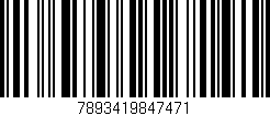 Código de barras (EAN, GTIN, SKU, ISBN): '7893419847471'