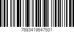 Código de barras (EAN, GTIN, SKU, ISBN): '7893419847501'