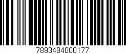 Código de barras (EAN, GTIN, SKU, ISBN): '7893484000177'