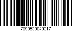 Código de barras (EAN, GTIN, SKU, ISBN): '7893530040317'