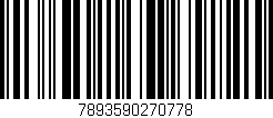 Código de barras (EAN, GTIN, SKU, ISBN): '7893590270778'
