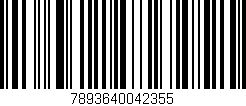 Código de barras (EAN, GTIN, SKU, ISBN): '7893640042355'