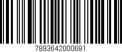 Código de barras (EAN, GTIN, SKU, ISBN): '7893642000681'