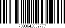 Código de barras (EAN, GTIN, SKU, ISBN): '7893642002777'