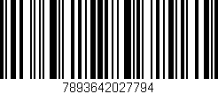 Código de barras (EAN, GTIN, SKU, ISBN): '7893642027794'