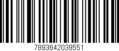Código de barras (EAN, GTIN, SKU, ISBN): '7893642039551'