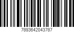 Código de barras (EAN, GTIN, SKU, ISBN): '7893642043787'