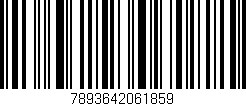 Código de barras (EAN, GTIN, SKU, ISBN): '7893642061859'