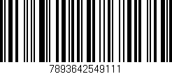 Código de barras (EAN, GTIN, SKU, ISBN): '7893642549111'