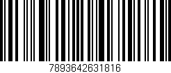 Código de barras (EAN, GTIN, SKU, ISBN): '7893642631816'