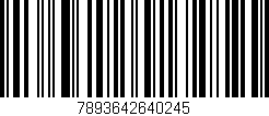 Código de barras (EAN, GTIN, SKU, ISBN): '7893642640245'