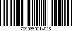 Código de barras (EAN, GTIN, SKU, ISBN): '7893659214026'
