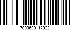 Código de barras (EAN, GTIN, SKU, ISBN): '7893689117922'