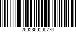 Código de barras (EAN, GTIN, SKU, ISBN): '7893689200778'
