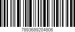Código de barras (EAN, GTIN, SKU, ISBN): '7893689204806'