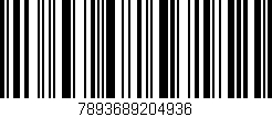 Código de barras (EAN, GTIN, SKU, ISBN): '7893689204936'