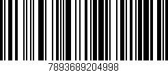 Código de barras (EAN, GTIN, SKU, ISBN): '7893689204998'