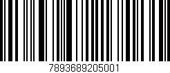 Código de barras (EAN, GTIN, SKU, ISBN): '7893689205001'
