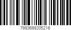 Código de barras (EAN, GTIN, SKU, ISBN): '7893689205216'