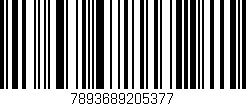 Código de barras (EAN, GTIN, SKU, ISBN): '7893689205377'