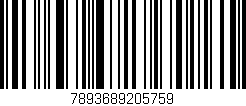 Código de barras (EAN, GTIN, SKU, ISBN): '7893689205759'