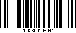 Código de barras (EAN, GTIN, SKU, ISBN): '7893689205841'