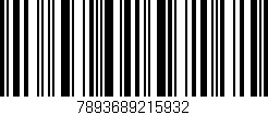 Código de barras (EAN, GTIN, SKU, ISBN): '7893689215932'