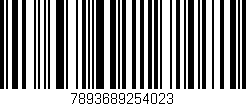 Código de barras (EAN, GTIN, SKU, ISBN): '7893689254023'
