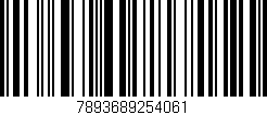 Código de barras (EAN, GTIN, SKU, ISBN): '7893689254061'