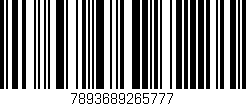 Código de barras (EAN, GTIN, SKU, ISBN): '7893689265777'