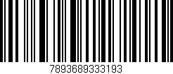 Código de barras (EAN, GTIN, SKU, ISBN): '7893689333193'
