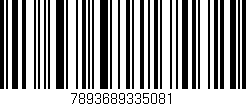 Código de barras (EAN, GTIN, SKU, ISBN): '7893689335081'