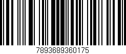 Código de barras (EAN, GTIN, SKU, ISBN): '7893689360175'