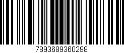 Código de barras (EAN, GTIN, SKU, ISBN): '7893689360298'