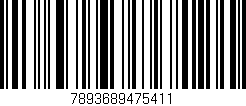 Código de barras (EAN, GTIN, SKU, ISBN): '7893689475411'