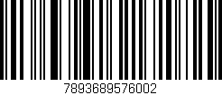 Código de barras (EAN, GTIN, SKU, ISBN): '7893689576002'