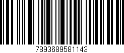 Código de barras (EAN, GTIN, SKU, ISBN): '7893689581143'