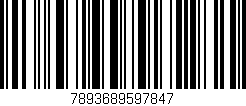 Código de barras (EAN, GTIN, SKU, ISBN): '7893689597847'
