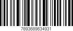 Código de barras (EAN, GTIN, SKU, ISBN): '7893689634931'