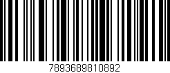 Código de barras (EAN, GTIN, SKU, ISBN): '7893689810892'