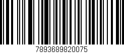 Código de barras (EAN, GTIN, SKU, ISBN): '7893689820075'