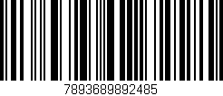 Código de barras (EAN, GTIN, SKU, ISBN): '7893689892485'