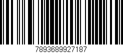 Código de barras (EAN, GTIN, SKU, ISBN): '7893689927187'