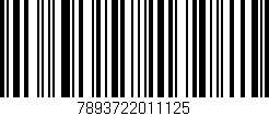 Código de barras (EAN, GTIN, SKU, ISBN): '7893722011125'