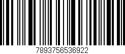 Código de barras (EAN, GTIN, SKU, ISBN): '7893756536922'