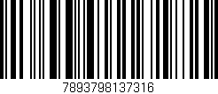 Código de barras (EAN, GTIN, SKU, ISBN): '7893798137316'