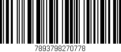 Código de barras (EAN, GTIN, SKU, ISBN): '7893798270778'