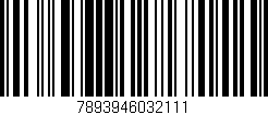 Código de barras (EAN, GTIN, SKU, ISBN): '7893946032111'