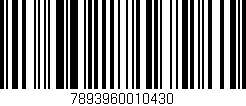 Código de barras (EAN, GTIN, SKU, ISBN): '7893960010430'